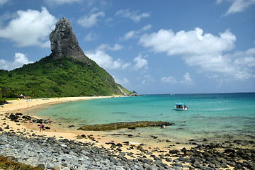 Image showing Crystalline sea beach in Fernando de Noronha,Brazil