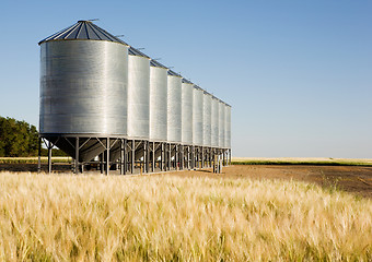 Image showing Metal Grain Bin