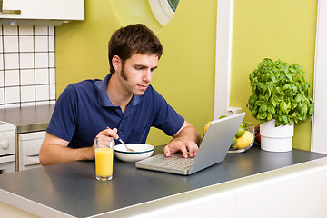 Image showing Kitchen Computer Work