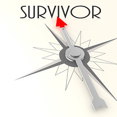 Image showing Compass with survivor word