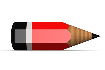 Image showing Red and black pencil  