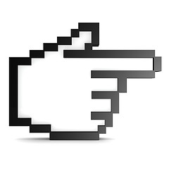 Image showing Mouse cursor with white background