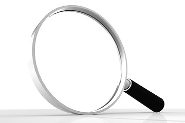 Image showing Magnifying glass isolated with white background