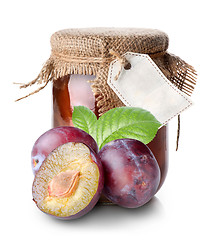 Image showing Plums and confiture