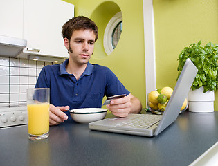 Image showing Shopping during Breakfast