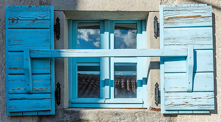 Image showing old window with shutters 