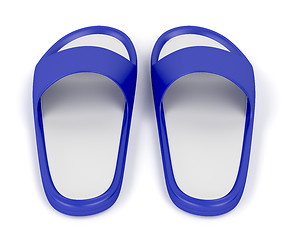 Image showing Blue slippers