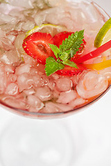 Image showing Strawberry mohito cocktail