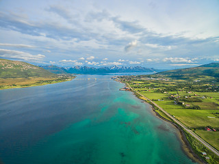 Image showing Sortland on Vesteralen islands