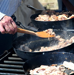 Image showing Dutch oven cooking.