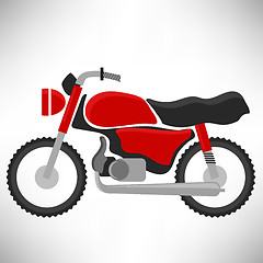 Image showing Red Bike Silhouette