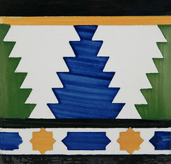 Image showing Traditional Portuguese glazed tiles