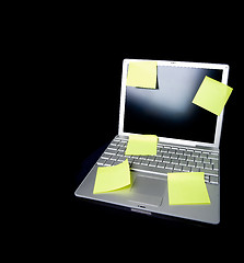 Image showing Sticky Note on Laptop