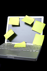 Image showing Sticky Note on Laptop