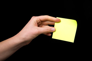 Image showing Sticky Note in Hand