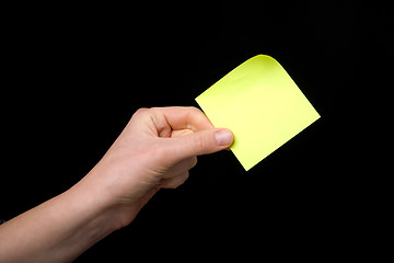 Image showing Sticky Note in Hand