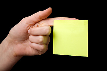 Image showing Sticky Note on Hand