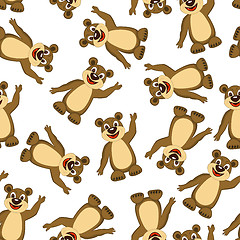 Image showing Seamless Funny Cartoon Bear