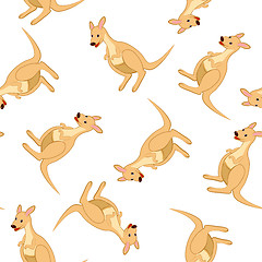 Image showing Seamless Funny Cartoon Kangaroo