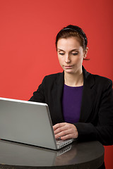 Image showing Young Woman using Laptop