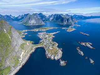 Image showing fishing village in Norway