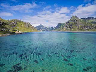 Image showing Clear water fjord