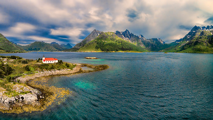 Image showing Church on Lofoten islands