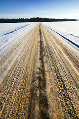 Image showing the winter road 