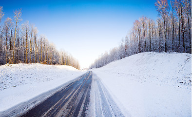 Image showing  road winter