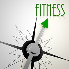 Image showing Fitness on green compass