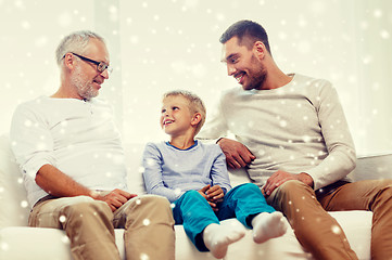 Image showing smiling family at home