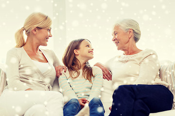 Image showing smiling family at home