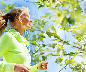 Image showing woman jogging outdoors