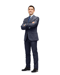 Image showing happy smiling businessman in suit