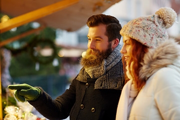 Image showing happy couple walking outdoors