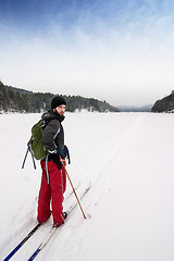 Image showing Cross Country Skiing