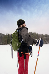 Image showing Confident Beginner Skiier