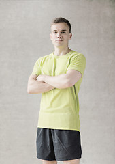 Image showing smiling man in gym