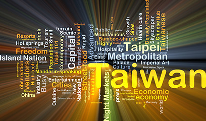 Image showing Taiwan background concept glowing