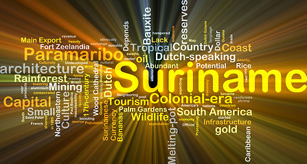 Image showing Suriname background concept glowing