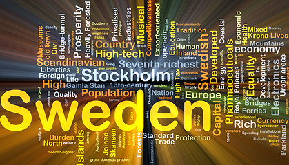 Image showing Sweden background concept glowing