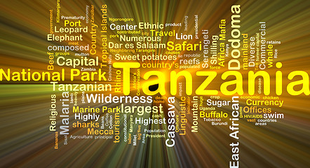 Image showing Tanzania background concept glowing