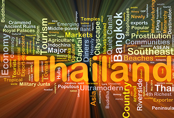 Image showing Thailand background concept glowing