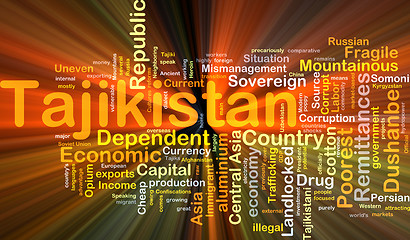 Image showing Tajikistan background concept glowing