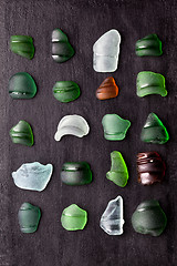 Image showing sea glass bottlenecks