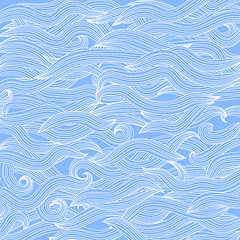 Image showing Abstract Blue Wave Background