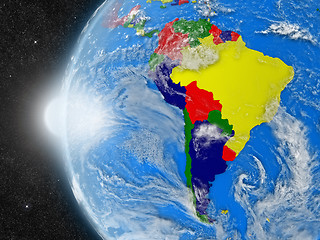 Image showing south american continent from space