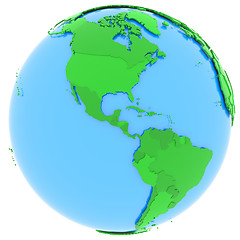 Image showing North and South America on Earth