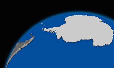 Image showing Antarctica on planet Earth political map