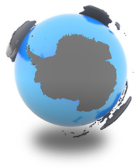 Image showing Antarctic on the globe